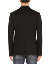 Wool jersey jacket with patch embellishment - | Dolce & Gabbana