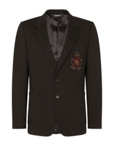 Wool jersey jacket with patch embellishment - | Dolce & Gabbana