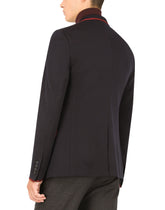 Deconstructed jersey jacket with patch - | Dolce & Gabbana