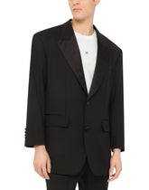 Oversize stretch wool tuxedo jacket - | Dolce & Gabbana
