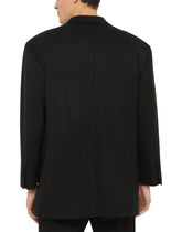 Oversize stretch wool tuxedo jacket - | Dolce & Gabbana