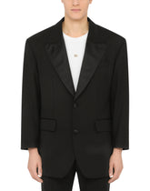 Oversize stretch wool tuxedo jacket - | Dolce & Gabbana