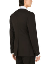 Double-breasted stretch wool Beat-fit jacket - | Dolce & Gabbana