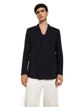 Double-breasted pinstripe linen Sicilia-fit jacket - | Dolce & Gabbana