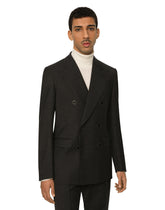 Double-breasted stretch flannel Sicilia-fit jacket - | Dolce & Gabbana