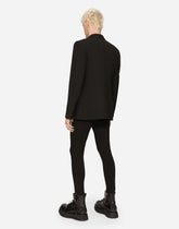 Double-breasted Sicilia-fit wool jacket with zipped details - | Dolce & Gabbana