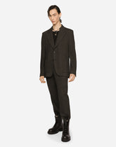 Glen plaid stretch jersey jacket - | Dolce & Gabbana