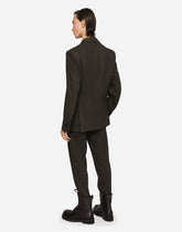 Glen plaid stretch jersey jacket - | Dolce & Gabbana