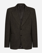 Glen plaid stretch jersey jacket - | Dolce & Gabbana