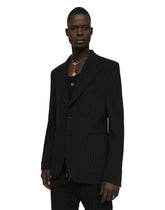 Pinstripe stretch jersey jacket - | Dolce & Gabbana