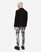 Stretch jersey jacket with heraldic patch - | Dolce & Gabbana