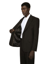 Pinstripe stretch wool Sicilia-fit jacket - | Dolce & Gabbana