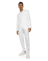 Single-breasted cotton Taormina jacket with DG patch - | Dolce & Gabbana