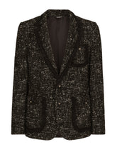 Alpaca and wool rush-stitch single-breasted jacket - | Dolce & Gabbana