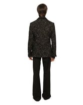 Alpaca and wool rush-stitch single-breasted jacket - | Dolce & Gabbana