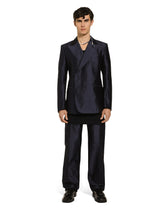 Double-breasted shantung silk Sicilia-fit jacket - | Dolce & Gabbana