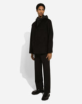 Single-breasted cashmere jacket with hood - | Dolce & Gabbana
