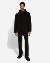 Single-breasted cashmere jacket with hood - | Dolce & Gabbana
