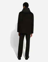 Single-breasted cashmere jacket with hood - | Dolce & Gabbana