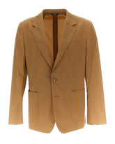 Single-breasted cotton jacket - | Dolce & Gabbana