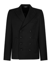 Double-breasted embroidered satin jacket - | Dolce & Gabbana