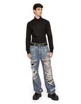 Striped gold cotton shirt - | Dolce & Gabbana