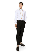 Cotton Gold-fit shirt with DG patch - | Dolce & Gabbana