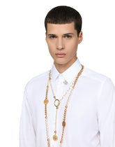 Cotton Gold-fit shirt with DG patch - | Dolce & Gabbana
