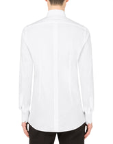 Cotton Gold-fit shirt with DG logo - | Dolce & Gabbana