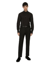 Cotton Gold-fit tuxedo shirt - | Dolce & Gabbana