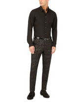 Slim cotton shirt with pocket - | Dolce & Gabbana