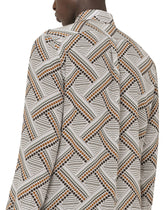 Geometric-print silk Martini-fit shirt - | Dolce & Gabbana