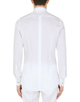 Cotton Gold-fit tuxedo shirt - | Dolce & Gabbana