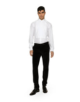 Floral jacquard gold-fit tuxedo shirt - | Dolce & Gabbana