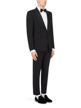 Floral jacquard gold-fit tuxedo shirt - | Dolce & Gabbana