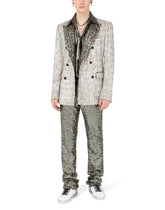 Laminated silk Gold-fit tuxedo shirt - | Dolce & Gabbana