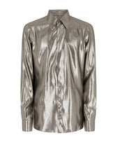 Laminated silk Gold-fit tuxedo shirt - | Dolce & Gabbana