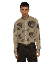 Coin print silk georgette shirt - | Dolce & Gabbana