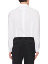 Cotton gold-fit shirt with patch - | Dolce & Gabbana