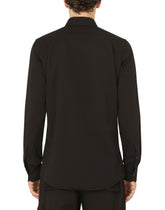 Cotton multi-pocket shirt with patch - | Dolce & Gabbana