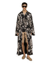 Silk twill shirt with floral print - | Dolce & Gabbana