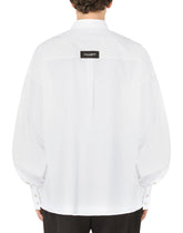 Cotton shirt with DG patch - | Dolce & Gabbana