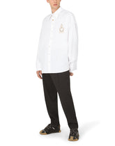 Cotton shirt with DG patch - | Dolce & Gabbana