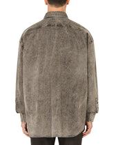 Gray wash denim shirt - | Dolce & Gabbana