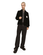 Oversize poplin shirt with DG logo print - | Dolce & Gabbana