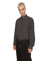 Oversize poplin shirt with DG logo print - | Dolce & Gabbana