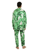Oversize silk shirt with banana-tree print - | Dolce & Gabbana