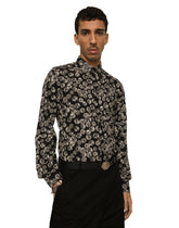 Coin print Martini-fit poplin shirt - | Dolce & Gabbana