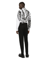 Cotton Martini-fit shirt with bandanna print - | Dolce & Gabbana