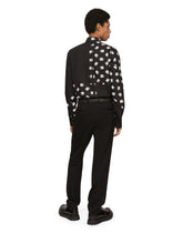 Cotton Martini-fit shirt with DG logo print - | Dolce & Gabbana